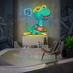 Custom Name Gift For Kids Dino Led Neon Sign Light