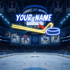 Custom Name Hockey Gift For Kids Artwork Led Neon Sign Light