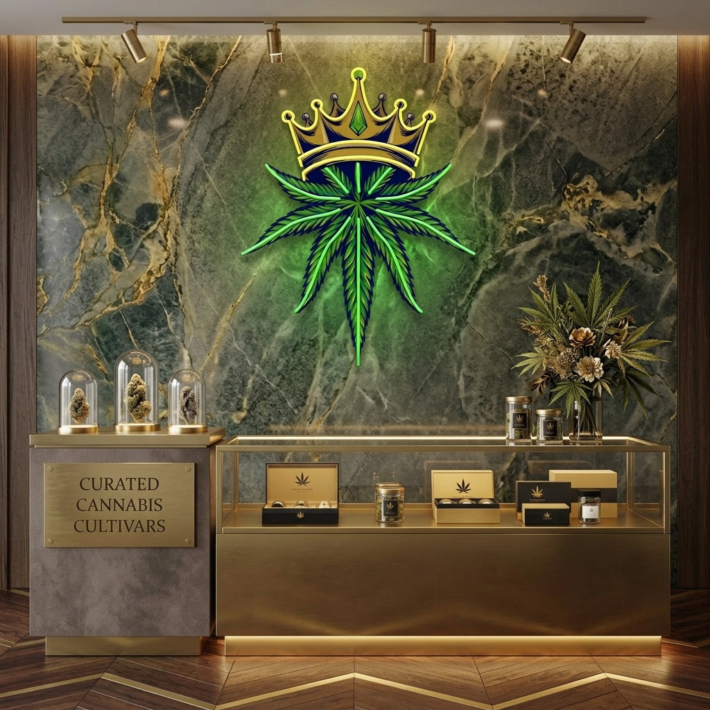 Custom Name King Marijuana Logo Artwork Led Neon Sign Light