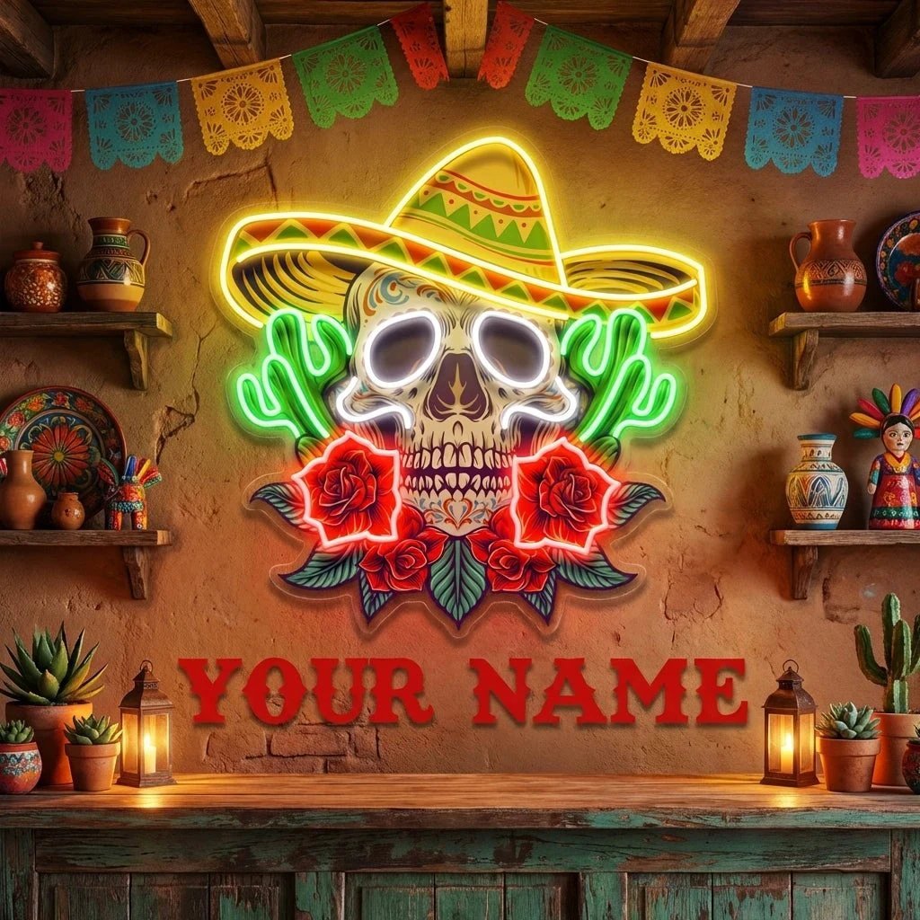 Custom Name Mexican Food Restaurants Decor Artwork