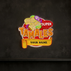 Custom Name Mexican Tamales Food Restaurant Decor Artwork Led Neon Sign Light