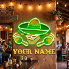 Custom Name Mexico Logo Food Artwork Led Neon Sign Light