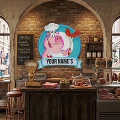 Custom Name Pig Food Logo Artwork Led Neon Sign Light