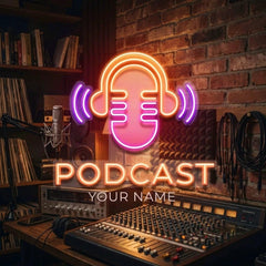 Custom Name Podcast Artwork Led Neon Sign Light
