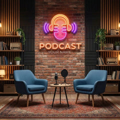 Custom Name Podcast Artwork Led Neon Sign Light