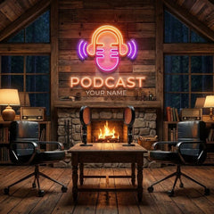 Custom Name Podcast Artwork Led Neon Sign Light