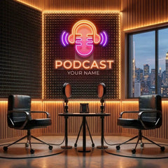 Custom Name Podcast Artwork Led Neon Sign Light