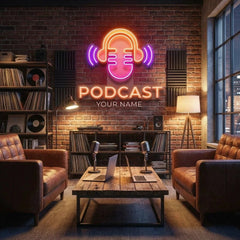 Custom Name Podcast Artwork Led Neon Sign Light