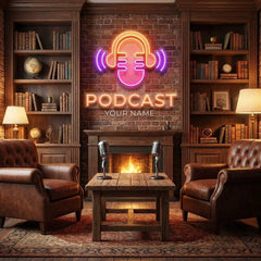Custom Name Podcast Artwork Led Neon Sign Light
