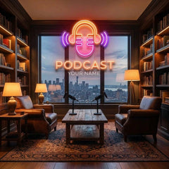 Custom Name Podcast Artwork Led Neon Sign Light