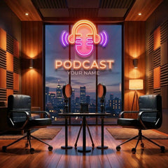 Custom Name Podcast Artwork Led Neon Sign Light