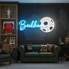 Custom Name Soccer Gift For Kids Artwork Led Neon Sign Light