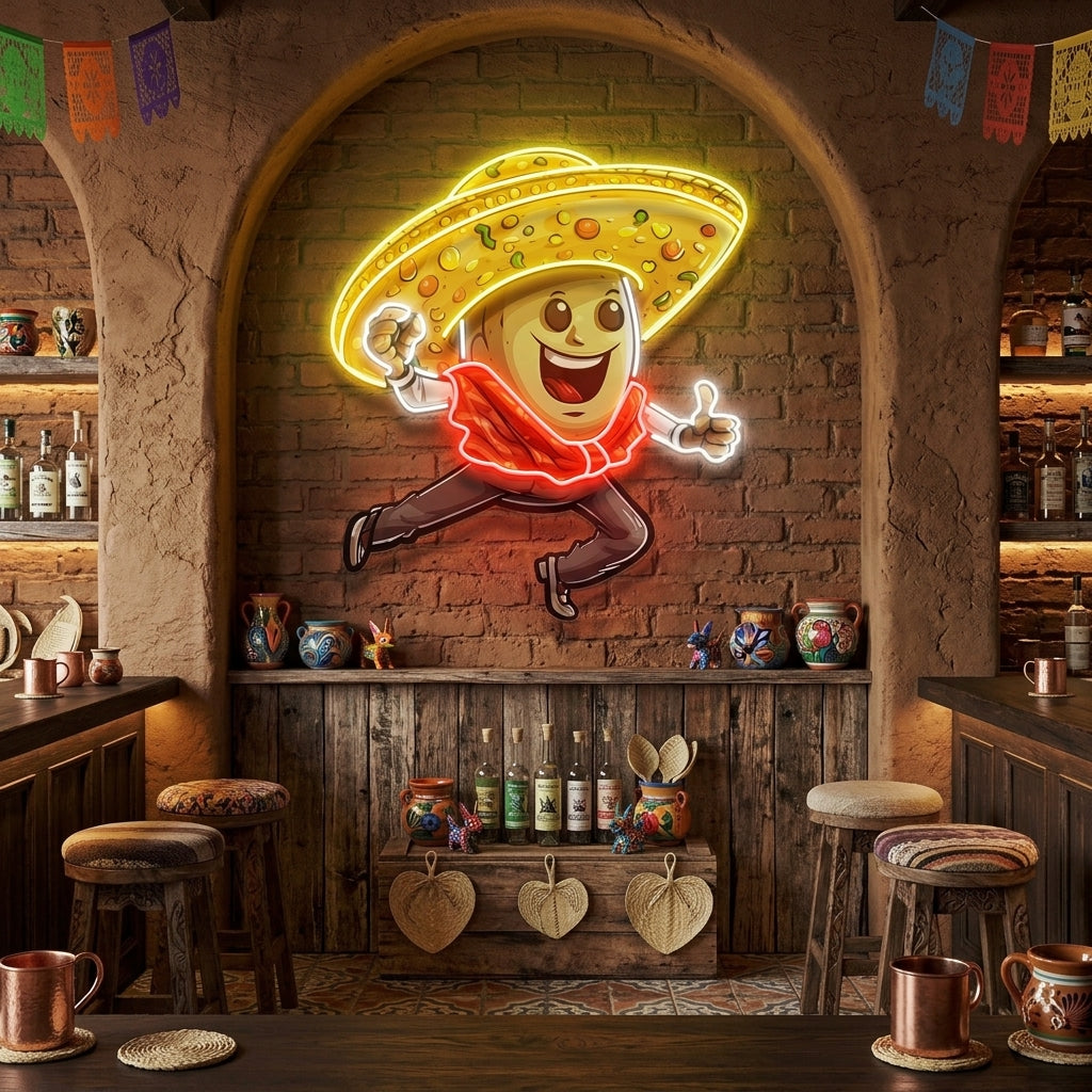 Custom Name Taco Style Dancing Disco Music Artwork Led Neon Sign Light