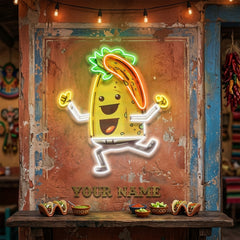 Custom Name Taco Style Dancing Music Artwork Led Neon Sign Light