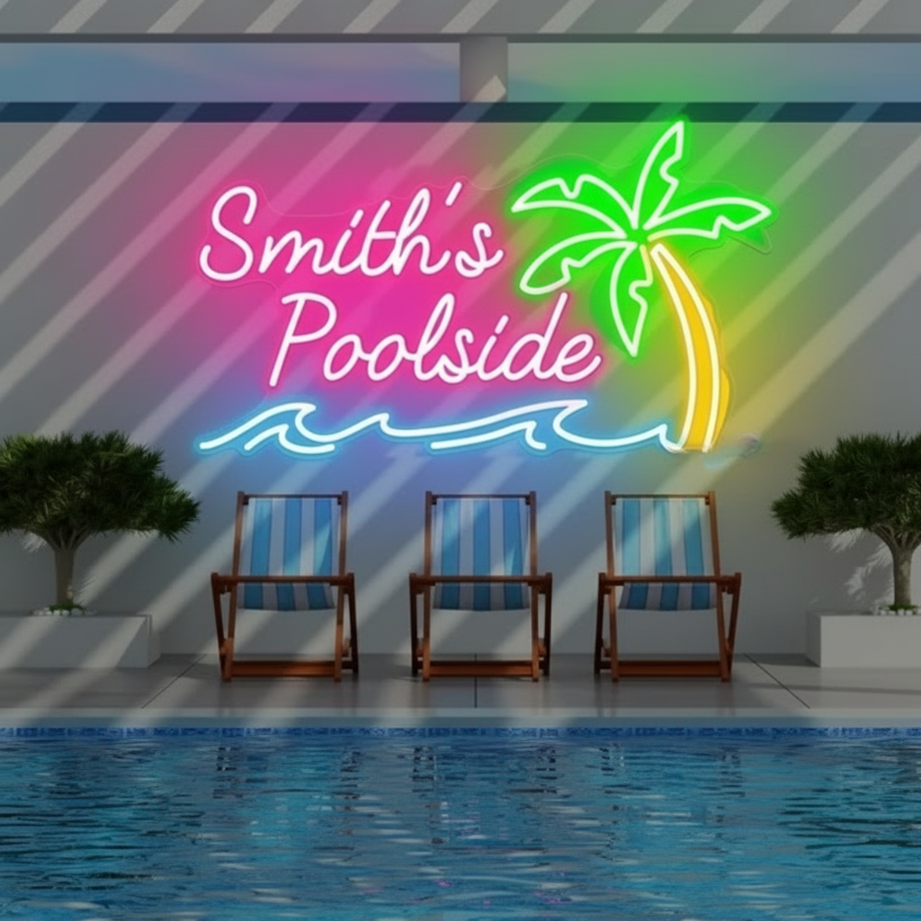 Custom Poolside Led Neon Sign Pool Bar Decor Sign