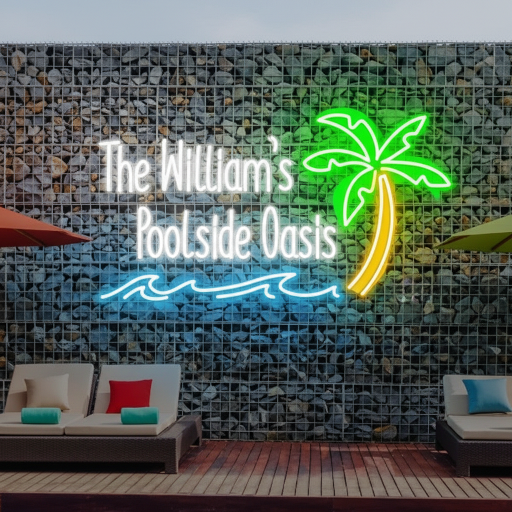 Custom Poolside Led Neon Sign Pool Bar Decor Sign