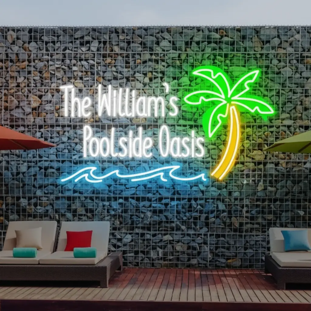 Custom Poolside Led Neon Sign Pool Bar Decor Sign