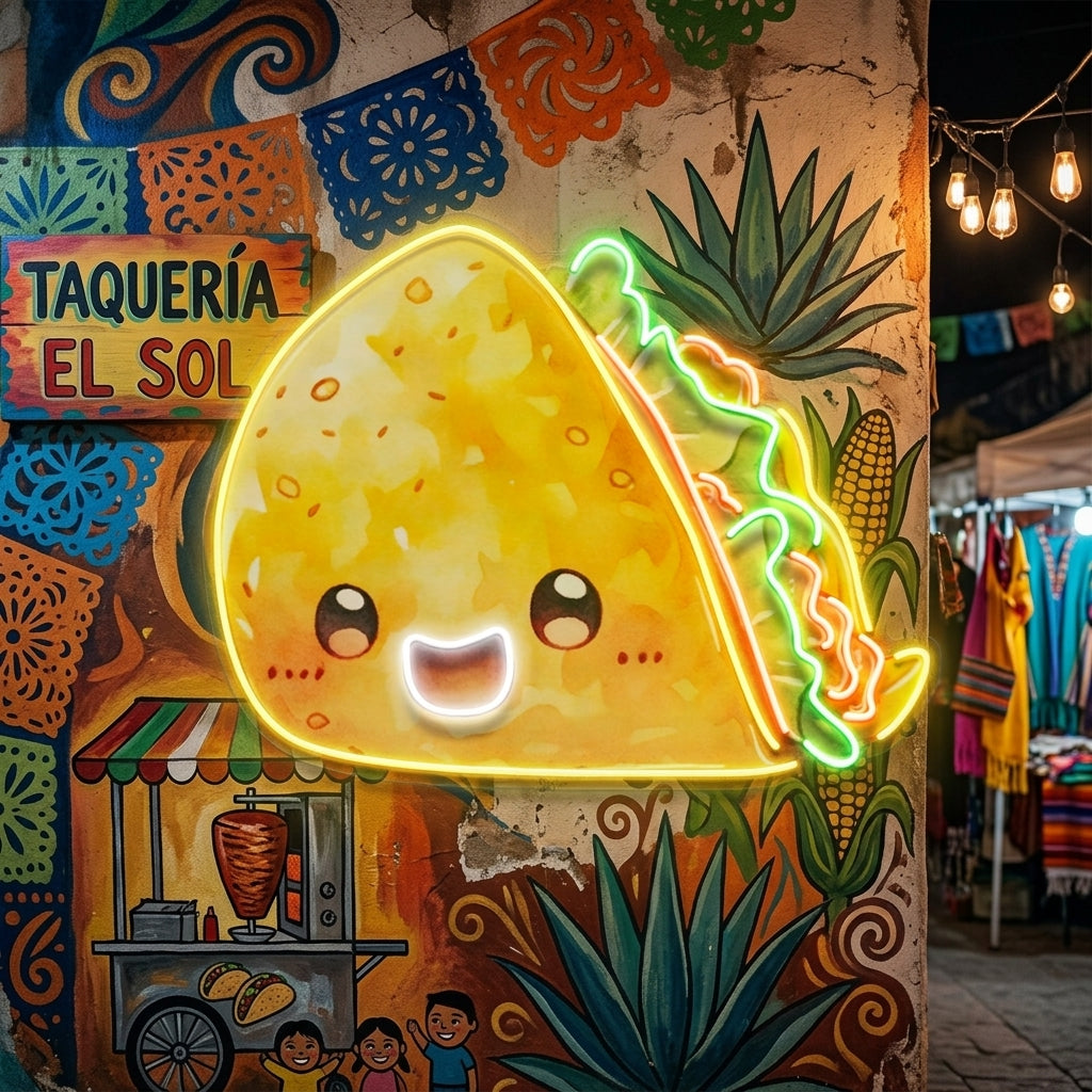 Custom Taco Mexican Food Restaurant Decor Artwork Led Neon Sign Light