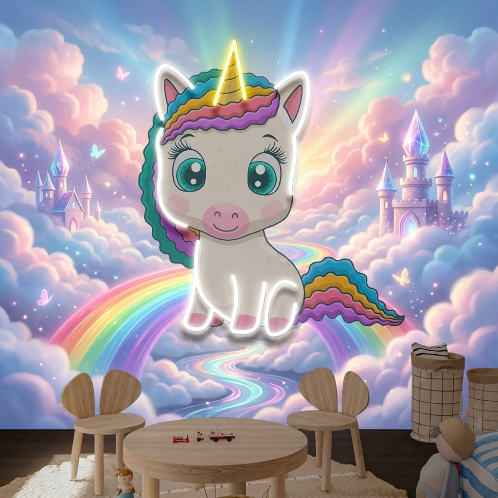 Custom Your Name For Baby Room Decor Nursery Unicorn Led Neon Sign Light