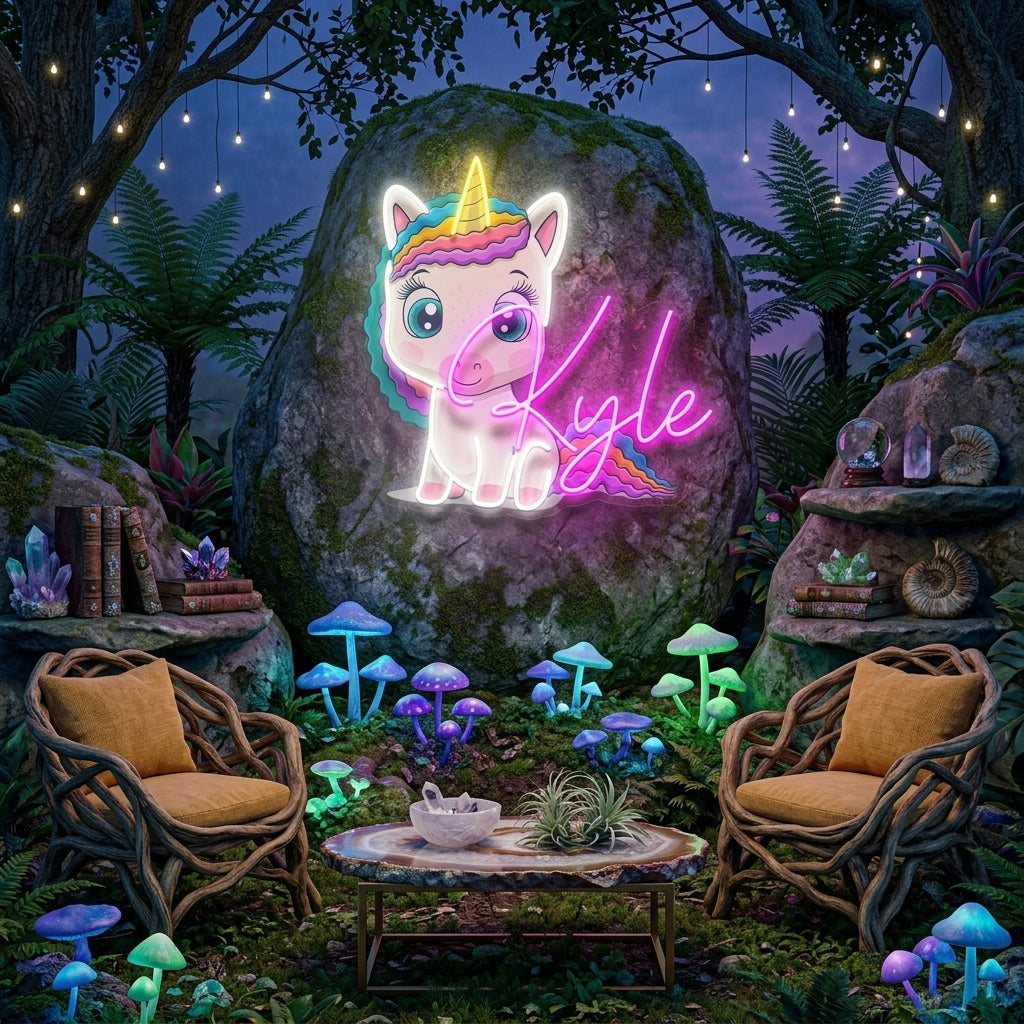 Custom Your Name For Baby Room Decor Nursery Unicorn Led Neon Sign Light