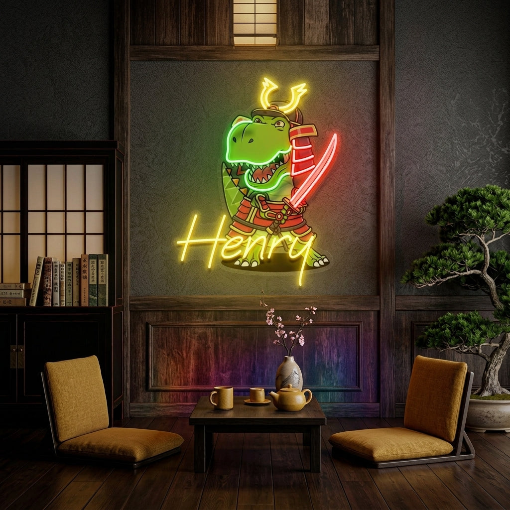 Custom Your Name Samurai For baby decor room Led Neon Sign Light
