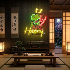 Custom Your Name Samurai For baby decor room Led Neon Sign Light