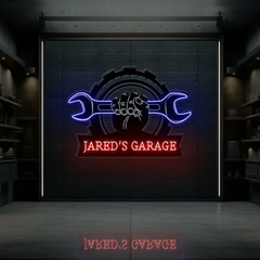 Custom Garage Led Neon Sign Men Gift Wall Decor Light