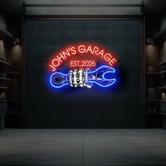 Custom Garage Neon Sign for Men Garage Led Neon Sign