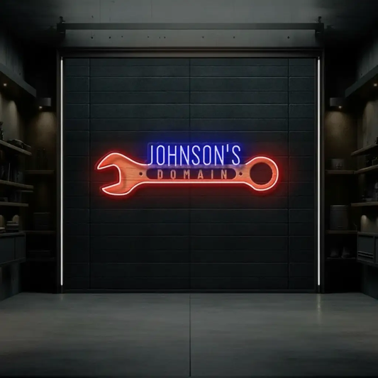 Custom Neon Sign Garage Gift for Men