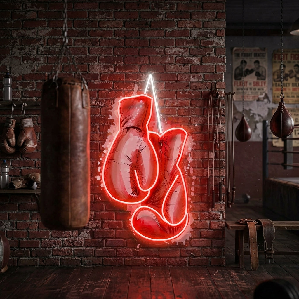 Customizable Boxing Gloves Led Neon Sign With Name