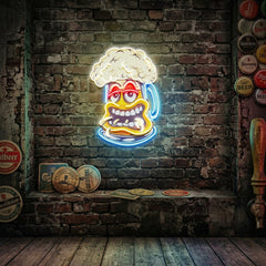 Cute Foamy Beer Glass LED Neon Sign Light Pop Art