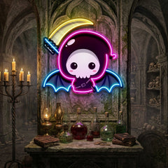 Cute Grim Reaper LED Neon Sign Light Pop Art