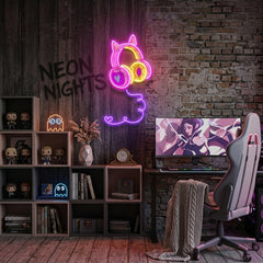 Cute Headphones Led Neon Sign Light