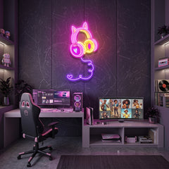 Cute Headphones Led Neon Sign Light