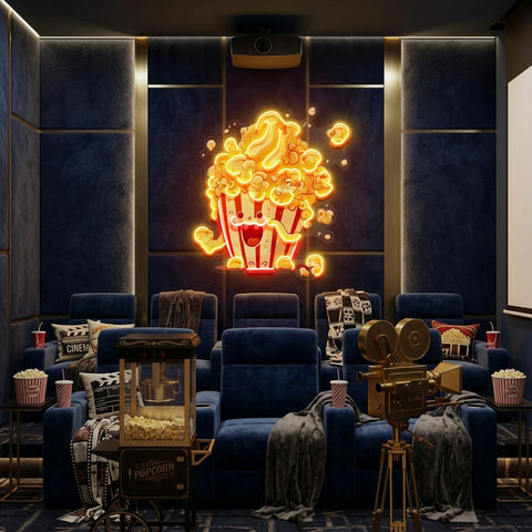 Cute Popcorn LED Neon Sign Light Pop Art