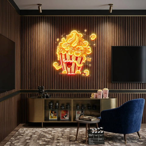 Cute Popcorn LED Neon Sign Light Pop Art