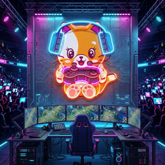 Cute cat Gaming LED Neon Sign Light Pop Art