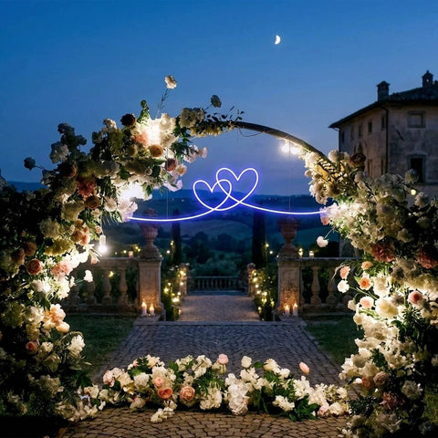 Double Heart Led Neon Sign Light