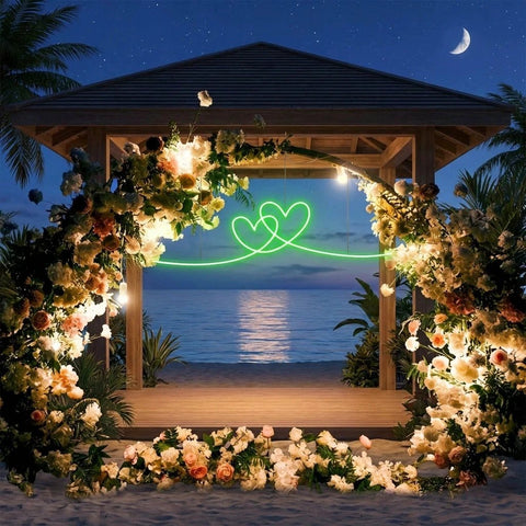 Double Heart Led Neon Sign Light