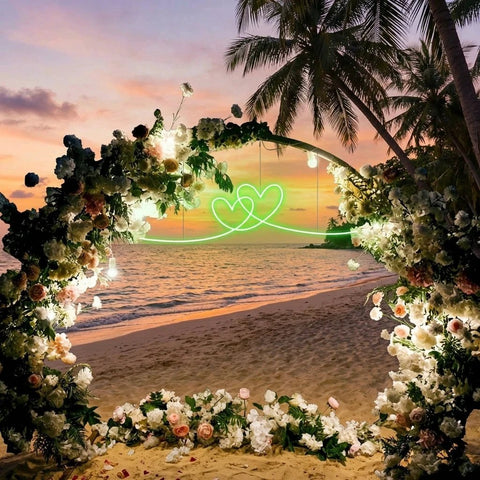 Double Heart Led Neon Sign Light