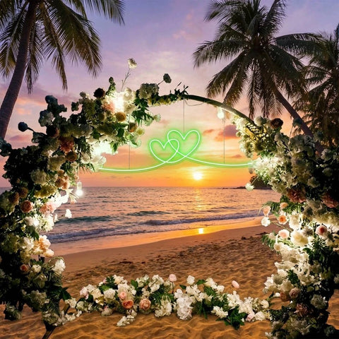 Double Heart Led Neon Sign Light