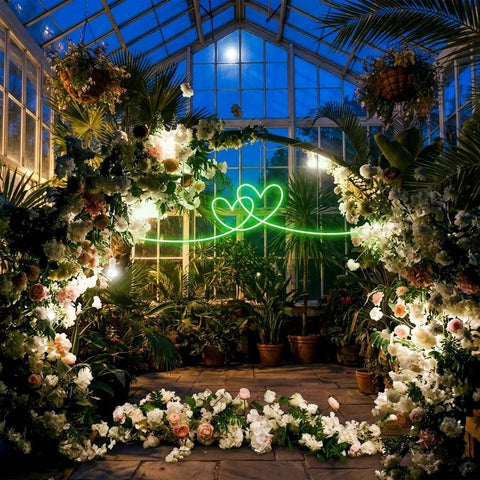 Double Heart Led Neon Sign Light