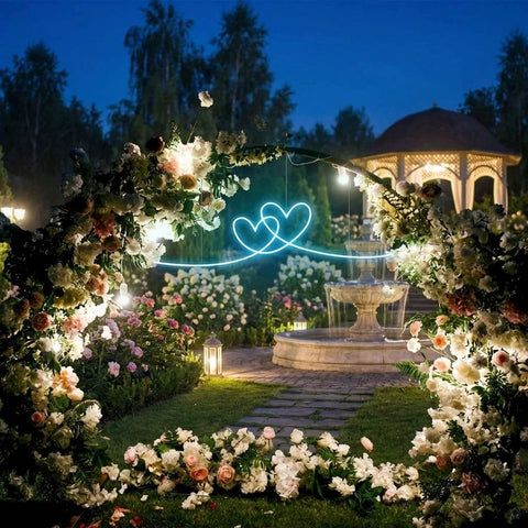 Double Heart Led Neon Sign Light