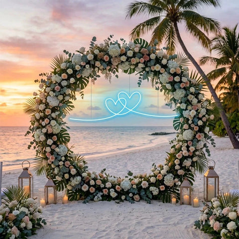 Double Heart Led Neon Sign Light