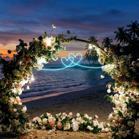 Double Heart Led Neon Sign Light