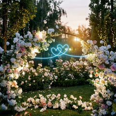 Double Heart Led Neon Sign Light