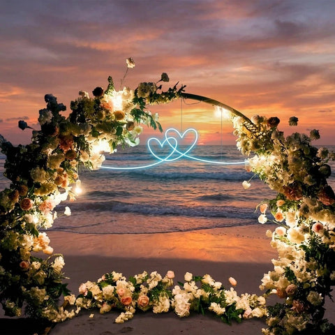 Double Heart Led Neon Sign Light