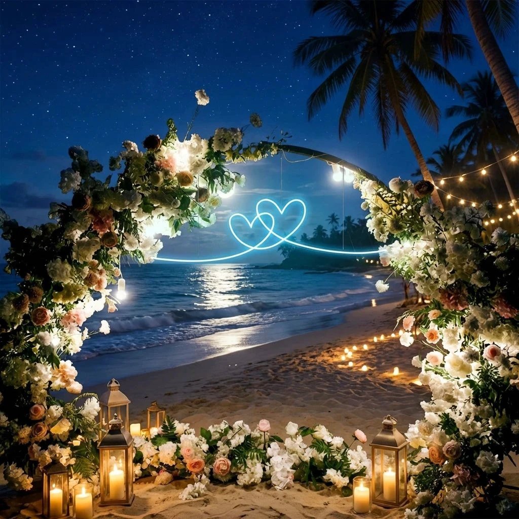 Double Heart Led Neon Sign Light