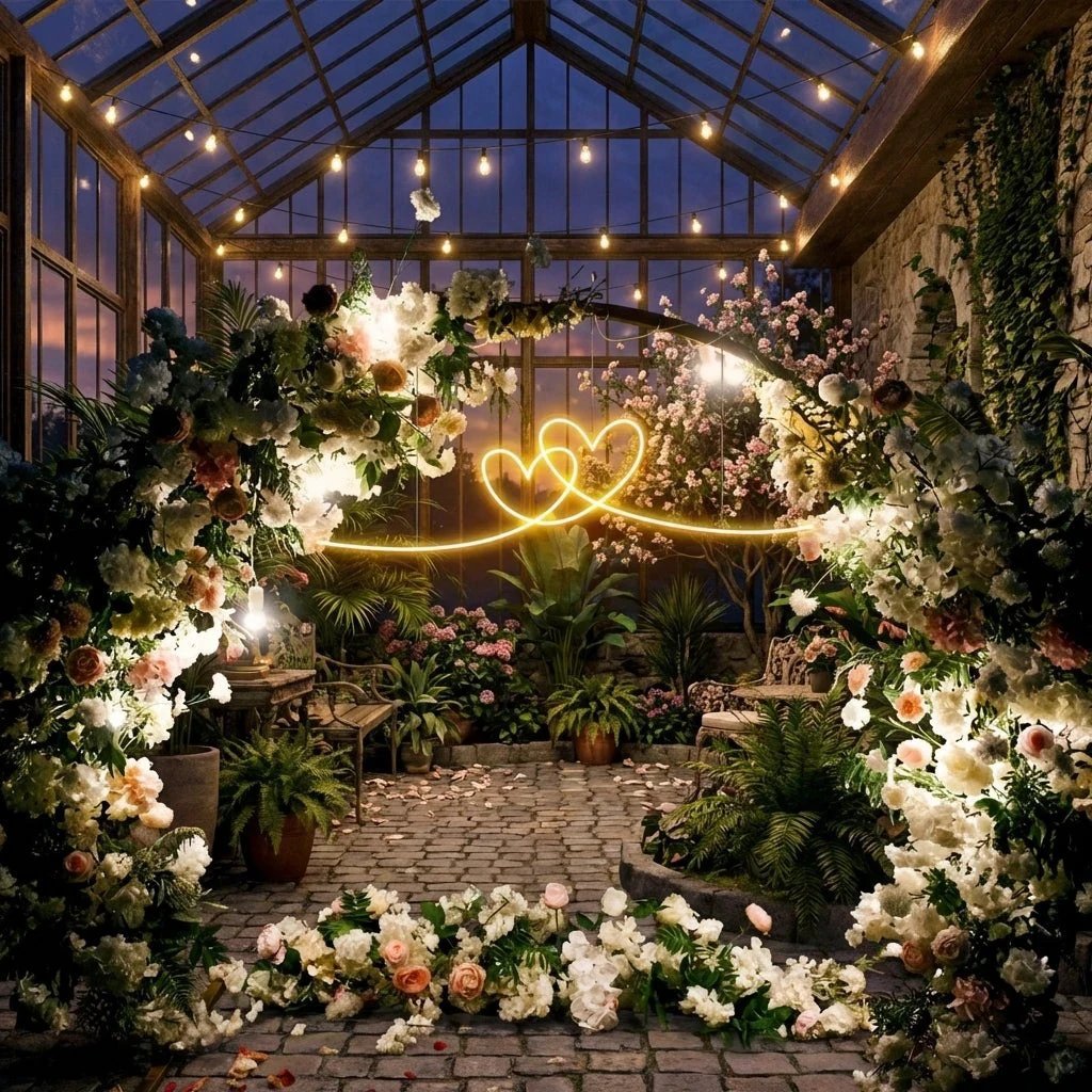 Double Heart Led Neon Sign Light
