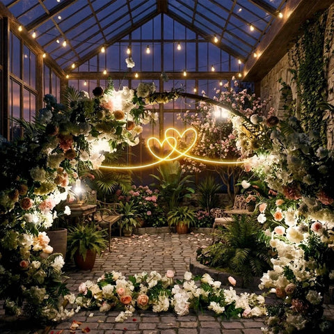 Double Heart Led Neon Sign Light